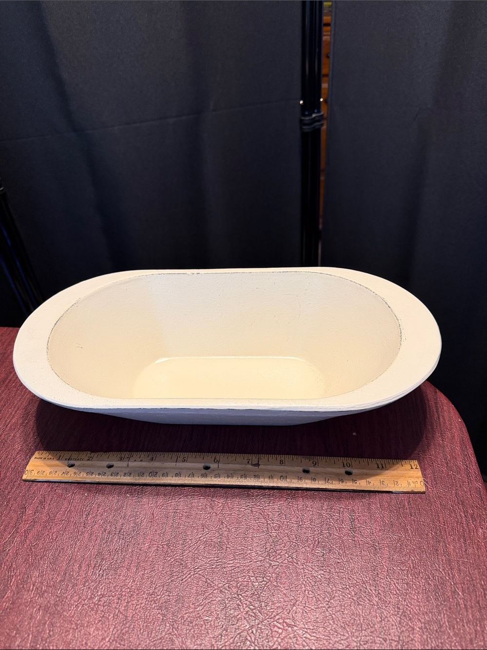 Farmhouse Oval Wood Dough Bowl